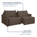 Ver imagem 3 de Sofá Cama Retrátil e Reclinável 220cm Júlia Veludo 