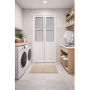 Ver imagem 1 de Porta Camarão Lambril Branco com Vidro 210x60 Lado Direito