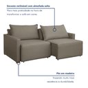 Ver imagem 3 de Sofá Cama Retrátil e Reclinável 220cm Júlia Veludo