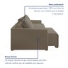 Sofá Cama Retrátil e Reclinável 220cm Júlia Veludo   - 6