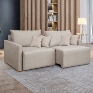 Sofá Cama Retrátil e Reclinável 220cm Júlia Veludo