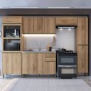 Ver imagem 1 de Cozinha Completa Dinamarca 12 Portas 2 Gavetas 6123.150 Castani - Indékes