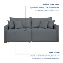 Sofá Cama Retrátil e Reclinável 220cm Júlia Veludo  - 8
