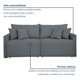 Sofá Cama Retrátil e Reclinável 220cm Júlia Veludo  - 6