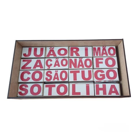 Alfabeto Silábico Educativos Pedagógicos Brinquedos Madeira Alfabetização Divertidos Criativos Educ