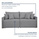 Ver imagem 7 de Sofá Cama Retrátil e Reclinável 3 Lugares Linho Cinza 220cm Júlia Yescasa