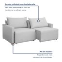 Ver imagem 6 de Sofá Cama Retrátil e Reclinável 3 Lugares Linho Gelo 220cm Júlia Yescasa