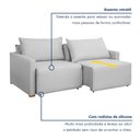 Ver imagem 7 de Sofá Cama Retrátil e Reclinável 3 Lugares Linho Gelo 220cm Júlia Yescasa