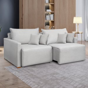 Sofá Cama Retrátil e Reclinável 220cm Júlia Linho 