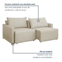 Ver imagem 3 de Sofá Cama Retrátil e Reclinável 3 Lugares Linho Bege 220cm Júlia Yescasa