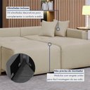 Ver mais imagens de Sofá Cama Retrátil e Reclinável 3 Lugares Linho Bege 220cm Júlia Yescasa