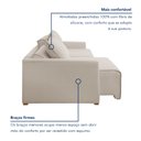 Ver imagem 6 de Sofá Cama Retrátil e Reclinável 220cm Júlia Linho