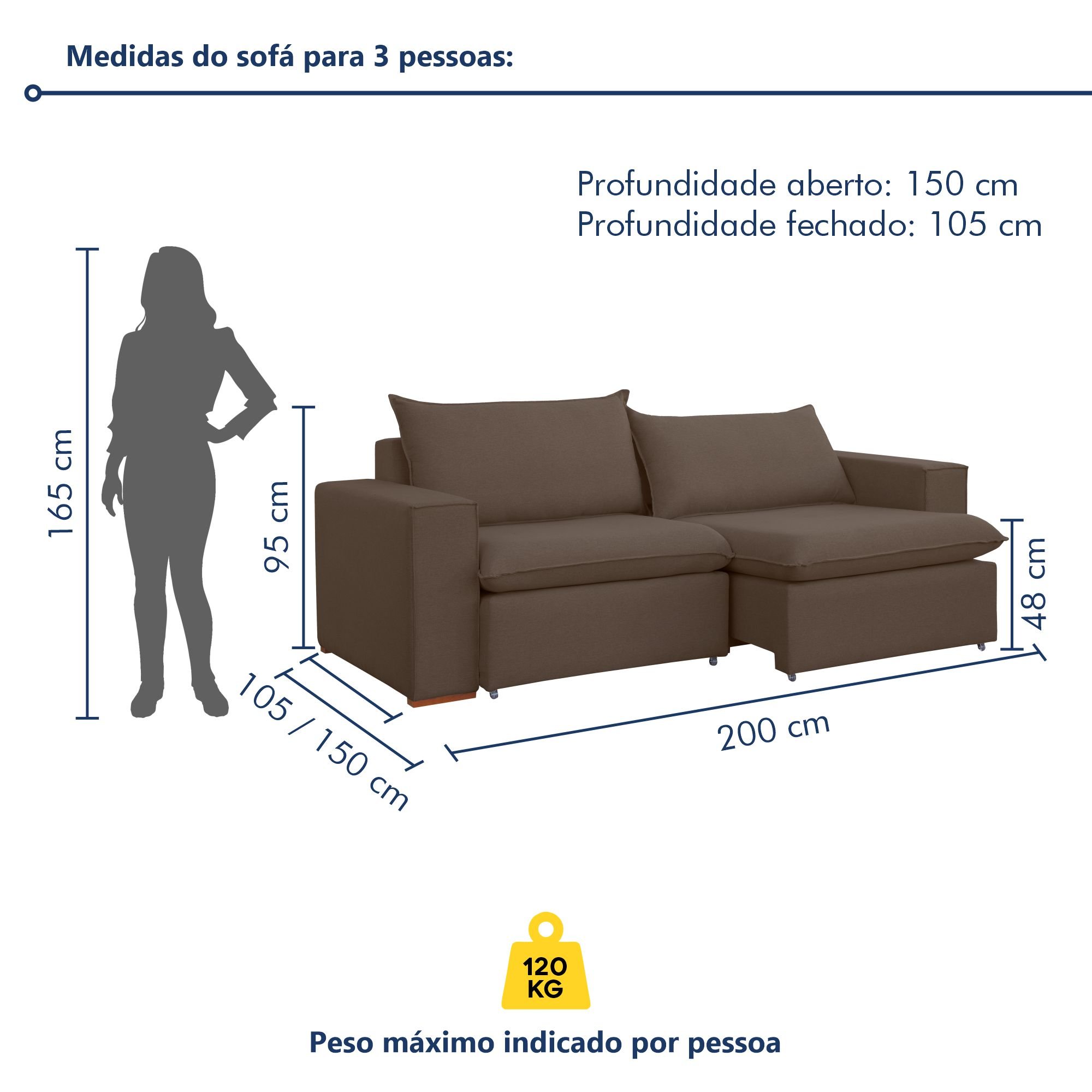 Sofá Retrátil 200cm Barcelona Veludo  - 9