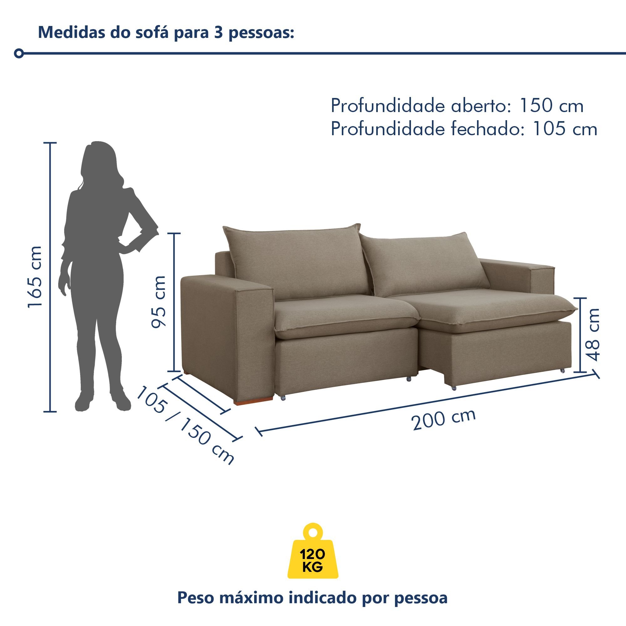 Sofá Retrátil 200cm Barcelona Veludo   - 9