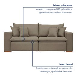 Sofá Retrátil 200cm Barcelona Veludo   - 7