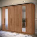 Ver imagem 4 de Guarda Roupa Roupeiro Casal Espelhos 8 Portas 4 Gavetas Master New 8.4 Jatoba Santos Andirá