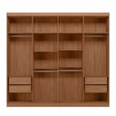Ver imagem 2 de Guarda Roupa Roupeiro Casal Espelhos 8 Portas 4 Gavetas Master New 8.4 Jatoba Santos Andirá