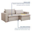 Ver imagem 3 de Sofá Retrátil 200cm Barcelona
