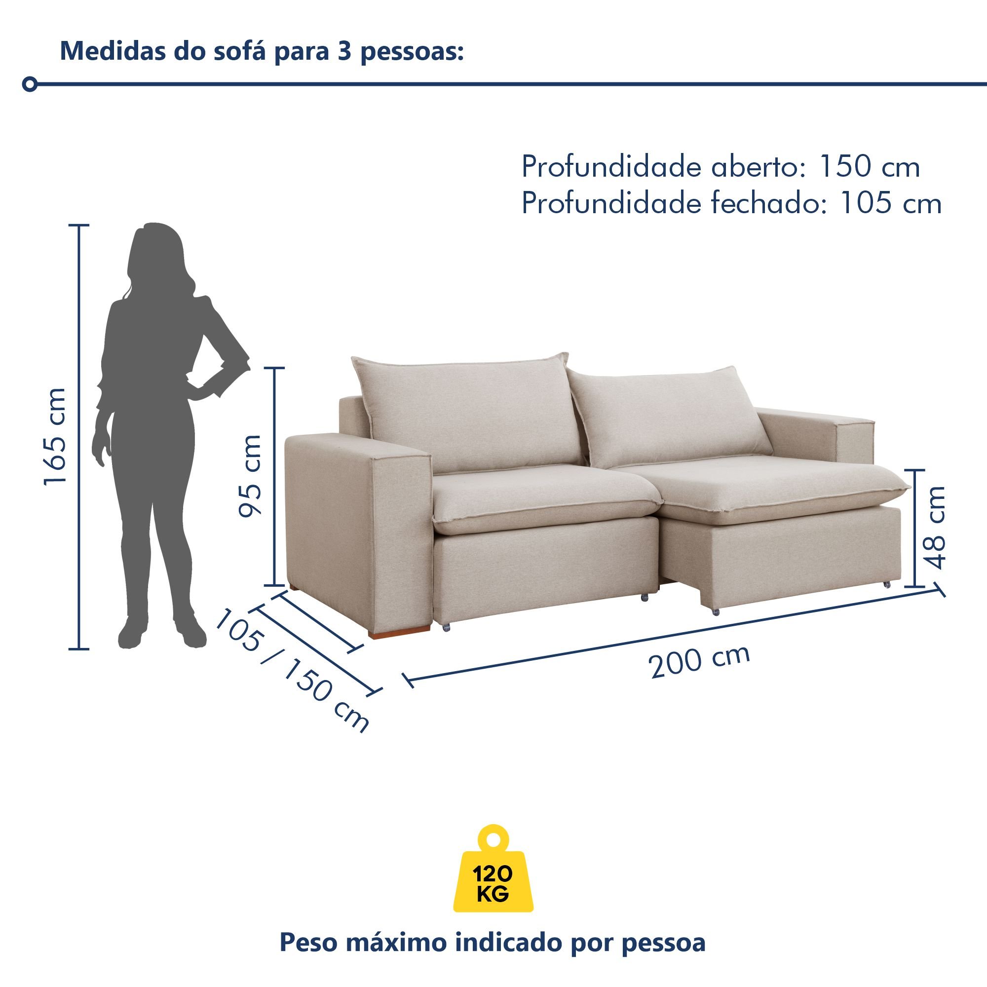 Sofá Retrátil 200cm Barcelona Veludo   - 9