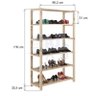 Arara De Madeira Design Estante C/ 6 Prateleiras Organizador AJB STORE MULTIUSO - 4