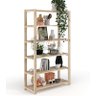 Arara De Madeira Design Estante C/ 6 Prateleiras Organizador AJB STORE MULTIUSO - 1