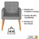 Ver imagem 4 de Poltrona Decorativa para Sala de Espera Comercial Tecido Suede Base de Madeira Pés Palito
