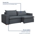 Ver imagem 2 de Sofá Retrátil 200cm Barcelona