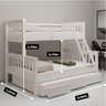 Beliche Casal/solteiro + Cama Auxiliar de Casal com Gavetas - 2