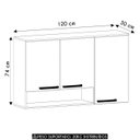 Ver imagem 4 de Armário Cozinha 120cm 3 Portas com Nicho Nádia Mocca/avelã L01 - Mpozenato
