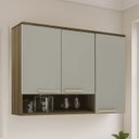 Ver imagem 1 de Armário Cozinha 120cm 3 Portas com Nicho Nádia Mocca/avelã L01 - Mpozenato