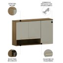Ver imagem 3 de Armário Cozinha 120cm 3 Portas com Nicho Nádia Mocca/avelã L01 - Mpozenato
