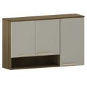 Ver imagem 2 de Armário Cozinha 120cm 3 Portas com Nicho Nádia Mocca/avelã L01 - Mpozenato