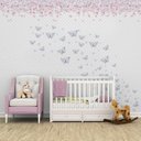 Ver imagem 3 de Papel de parede borboleta infantil para quarto de bebê M² PP85