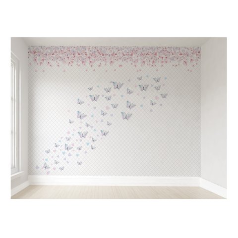 Papel de parede borboleta infantil para quarto de bebê M² PP85