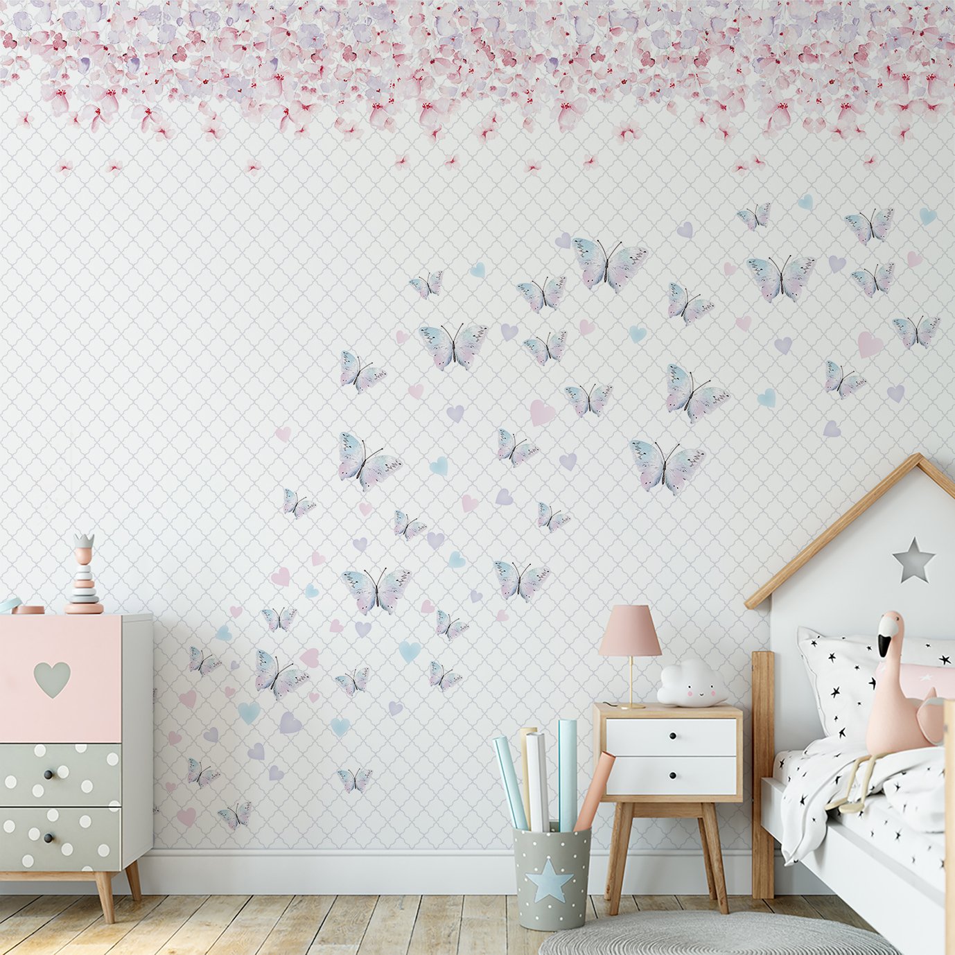 Papel de parede borboleta infantil para quarto de bebê M² PP85 - 5