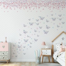 Papel de parede borboleta infantil para quarto de bebê M² PP85 - 5