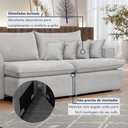 Ver imagem 7 de Sofá Retrátil 200cm Barcelona