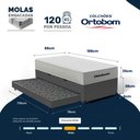 Ver imagem 4 de Cama Box Baú com Colchão de Molas Ensacadas Ortobom One Face Plenno Superpocket + Auxiliar de