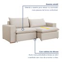 Ver imagem 3 de Sofá Retrátil 200cm Barcelona