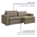 Ver imagem 3 de Sofá Retrátil 220cm Barcelona 