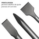 Ver imagem 6 de Kit Jogo Talhadeiras e Ponteira para Martelete Encaixe Sds Plus | Fertak