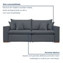 Ver imagem 7 de Sofá Retrátil 3 Lugares Veludo Cinza Barcelona 220cm Yescasa
