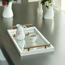 Ver imagem 2 de Bandeja Decorativa Cantinho Café com Espelho Aparador Casa:dourado Fosco