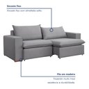 Ver imagem 2 de Sofá Retrátil 220cm Barcelona