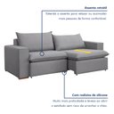 Ver imagem 3 de Sofá Retrátil 220cm Barcelona