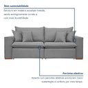 Ver imagem 7 de Sofá Retrátil 3 Lugares Linho Cinza Barcelona 220cm Yescasa