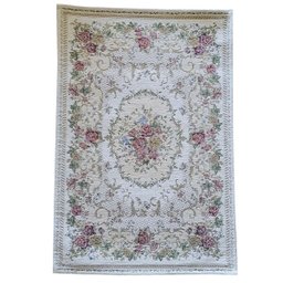 Tapete Antiderrapante Floral Jasmin 02 Bege 0,60x0,90m - 1