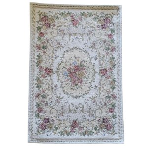 Tapete Antiderrapante Floral Jasmin 02 Bege 0,60x0,90m