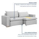 Ver imagem 3 de Sofá Retrátil 220cm Barcelona