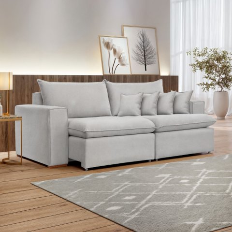 Sofá Retrátil 220cm Barcelona 